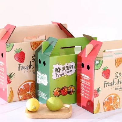 Contenitori di spedizione di stampa su ordinazione di verdure di cartone dei contenitori di imballaggio del cartone per frutta