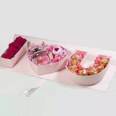 Contenitori d'imballaggio di regalo del cioccolato, contenitore di regalo di ringraziamento per il cuore quotidiano Rose Flowers di nozze
