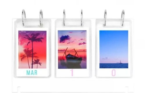 Chiara cornice parteggiata acrilica su ordinazione del banco di mostra del calendario doppia