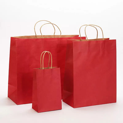 Borsa d'imballaggio da portar via TUV di Logo Printing Varnishing Kraft Paper del sacco di carta
