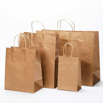 Borsa d'imballaggio da portar via TUV di Logo Printing Varnishing Kraft Paper del sacco di carta
