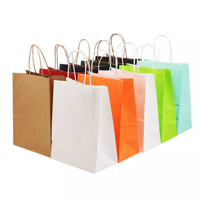Borsa d'imballaggio da portar via TUV di Logo Printing Varnishing Kraft Paper del sacco di carta
