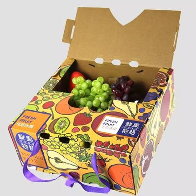 Contenitori di spedizione di stampa su ordinazione di verdure di cartone dei contenitori di imballaggio del cartone per frutta