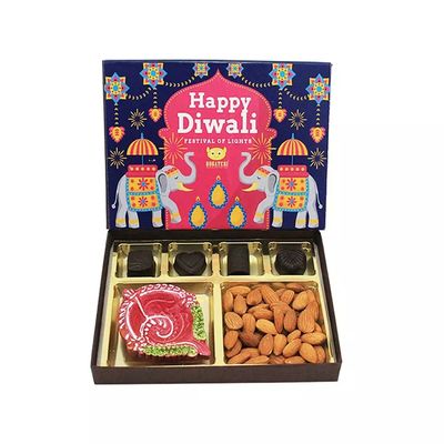 L'imballaggio decorativo stampato del regalo di nozze inscatola il contenitore di imballaggio asciutto della frutta di Diwali vuoto