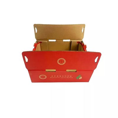 L'imballaggio del cartone ondulato inscatola CMYK che stampa i contenitori d'imballaggio di verdura e di frutta