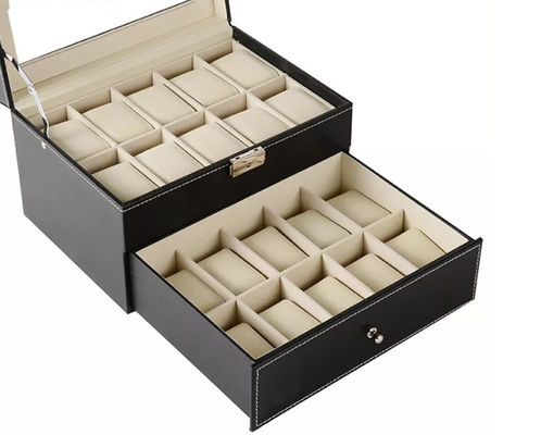 contenitori d'imballaggio d'imballaggio di legno ISO9001 di orologio della raccolta delle scatole del MDF 20pcs