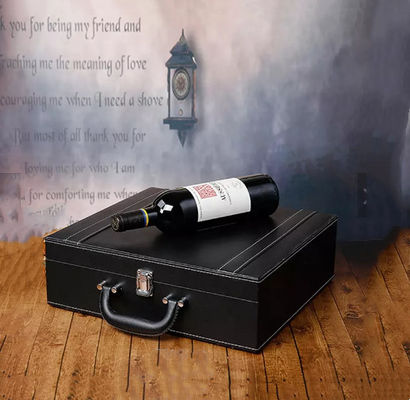 Goffratura fatta a mano del contenitore di regalo della bottiglia di vino di BRANDY Wine Packaging Boxes del WHISKEY