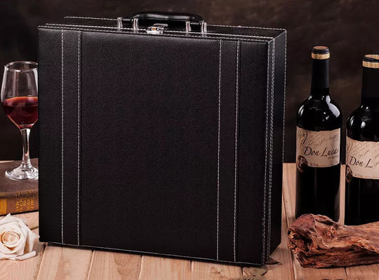 Goffratura fatta a mano del contenitore di regalo della bottiglia di vino di BRANDY Wine Packaging Boxes del WHISKEY