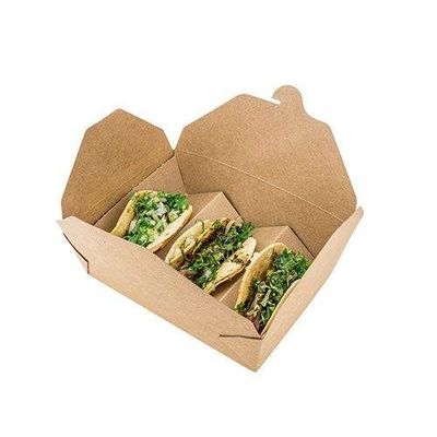 Contenitori da portar via su misura taco di alimento del cartone di carta kraft della scatola di imballaggio per alimenti