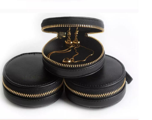 Il controllo di qualità di cuoio Mini Jewelry Box With Zipper del contenitore di unità di elaborazione del minimalista incide