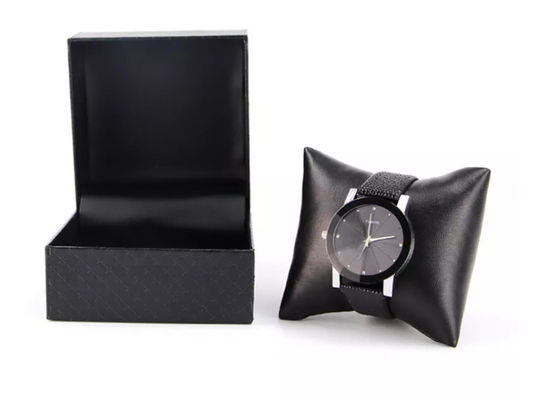 Contenitore di orologio su ordinazione di cuoio dell'unità di elaborazione che imballa banda nera elegante