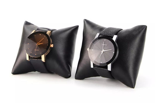Contenitore di orologio su ordinazione di cuoio dell'unità di elaborazione che imballa banda nera elegante