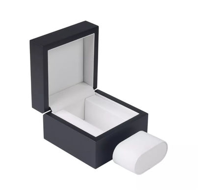 Quadrato nero su misura del cuoio di Matte Single Watch Boxes Pu di legno