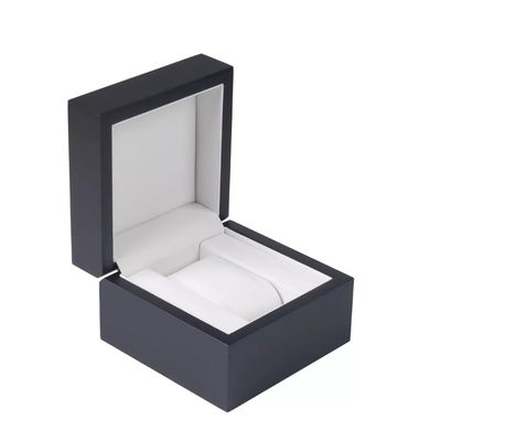 Quadrato nero su misura del cuoio di Matte Single Watch Boxes Pu di legno