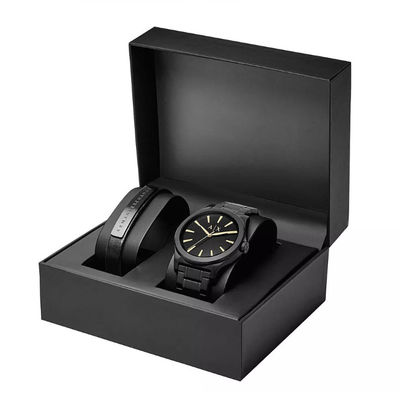 Regalo nero del contenitore di orologio del cartone che imballa spessore ISO9001 di 2mm: 2008