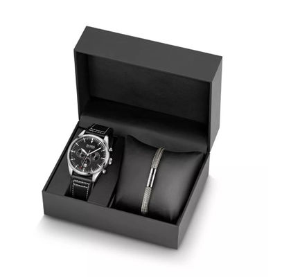 Regalo nero del contenitore di orologio del cartone che imballa spessore ISO9001 di 2mm: 2008