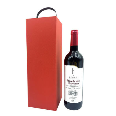 Certificazione su misura dei contenitori di regalo della bottiglia di vino di dimensione ISO9001
