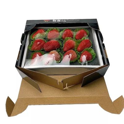 Art Paper C1S ha ondulato i contenitori Matt Lamination di fragola del cartone