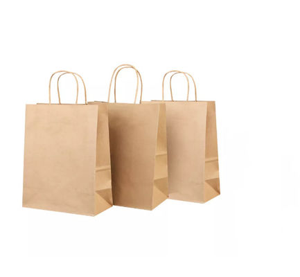 Verniciatura dello SGS della borsa riciclato borsa della carta kraft di carta kraft Brown