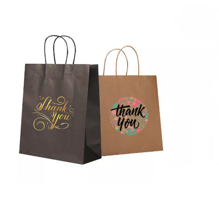 Verniciatura dello SGS della borsa riciclato borsa della carta kraft di carta kraft Brown