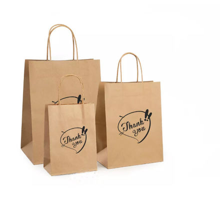 Verniciatura dello SGS della borsa riciclato borsa della carta kraft di carta kraft Brown