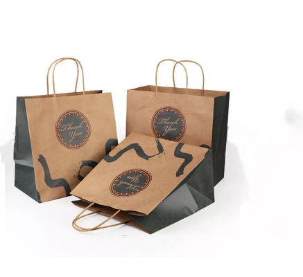 Verniciatura dello SGS della borsa riciclato borsa della carta kraft di carta kraft Brown