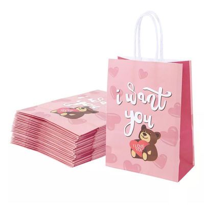Incidere della borsa del regalo di Libro Bianco della borsa CMYK Kraft di carta kraft dei biglietti di S. Valentino