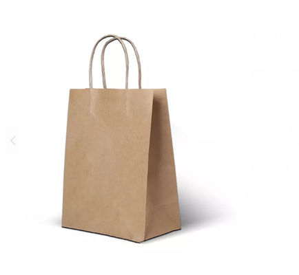 La borsa Pantone durevole di carta kraft della maniglia porta via la borsa dell'alimento