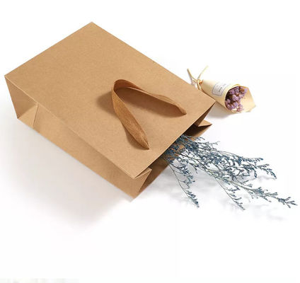 La borsa/sacchetto della spesa su misura di carta kraft ha riciclato concimabile