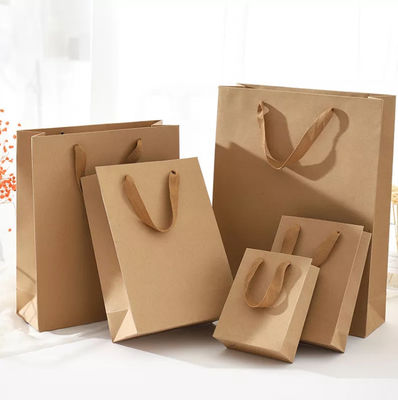 La borsa/sacchetto della spesa su misura di carta kraft ha riciclato concimabile