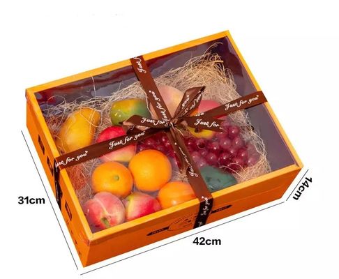 Contenitori d'imballaggio di frutta di lusso del cartone di iso con la copertura trasparente