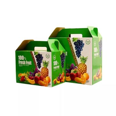 L'imballaggio della frutta di CMYK inscatola il contenitore ondulato su ordine di frutta