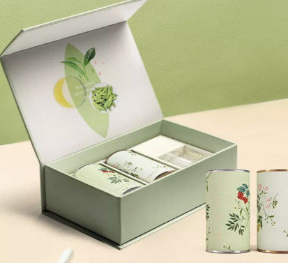 Il tè di carta portatile inscatola la finitura superficia di goffratura della laminazione UV 4C