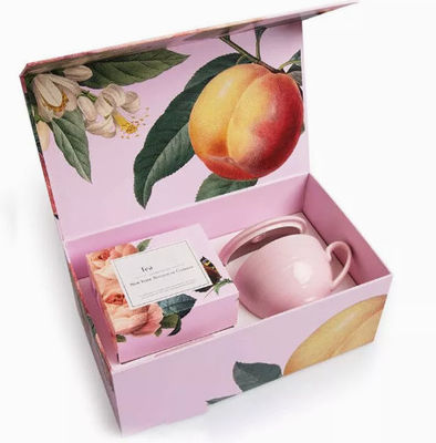 Contenitore di regalo fatto a mano su ordinazione dell'insieme di tè di Logo Printed Cardboard Tea Boxes