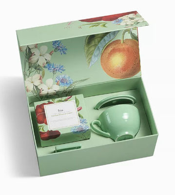 Contenitore di regalo fatto a mano su ordinazione dell'insieme di tè di Logo Printed Cardboard Tea Boxes