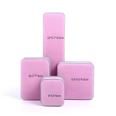 Contenitore di gioielli del velluto dell'OEM Ring Necklace Packaging Box Pink ISO9001