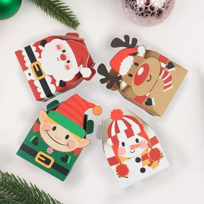 Colore di lusso dei contenitori di regalo di Candy di festa del cartone multi 10*10*10cm