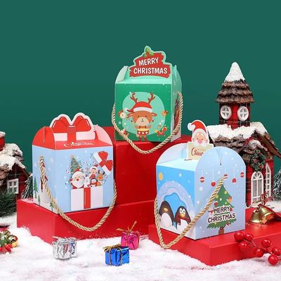 Colore di lusso dei contenitori di regalo di Candy di festa del cartone multi 10*10*10cm