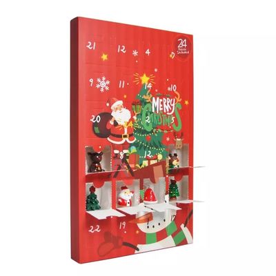 L'iso di Natale dei contenitori di regalo del cartone di sorpresa di conto alla rovescia ha certificato