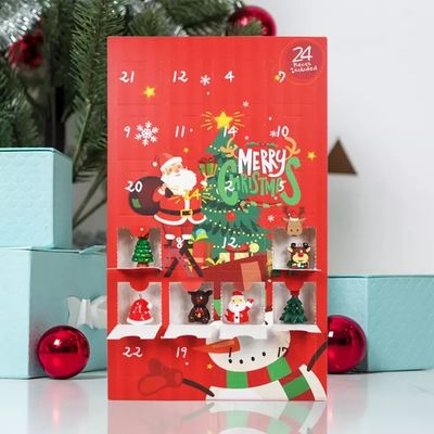L'iso di Natale dei contenitori di regalo del cartone di sorpresa di conto alla rovescia ha certificato
