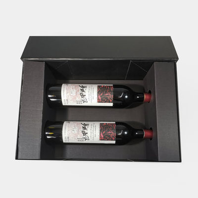 Ricoprire stampando imballaggio riciclabile del cartone del vino dei contenitori di regalo della bottiglia di vino