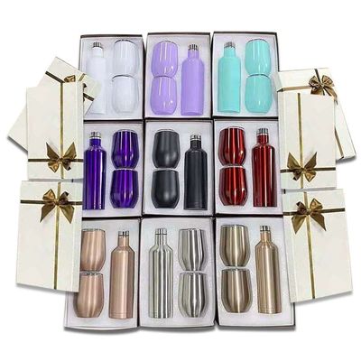 il regalo di vetro di vino di 500ml 12oz ha fissato la sublimazione isolata Stemless di acciaio inossidabile della scatola