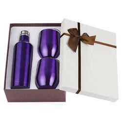 il regalo di vetro di vino di 500ml 12oz ha fissato la sublimazione isolata Stemless di acciaio inossidabile della scatola