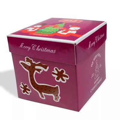 Contenitori di regalo del cartone di Natale di stampa offset di CMYK 6 x 3,5 x 3,5 pollici