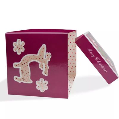 Contenitori di regalo del cartone di Natale di stampa offset di CMYK 6 x 3,5 x 3,5 pollici