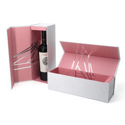 Scatola regalo in cartone per bottiglia di champagne Colore CMYK Premium Pieghevole