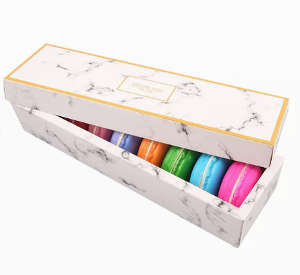 Scatola rotonda di Macaron che imballa la cartella fatta a mano del contenitore di biscotto del cartone