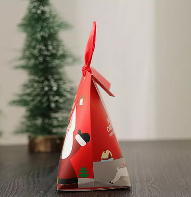 scatola di carta Santa Claus Printing di Candy del regalo di Natale di 6*6*10cm