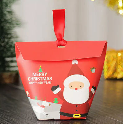 scatola di carta Santa Claus Printing di Candy del regalo di Natale di 6*6*10cm