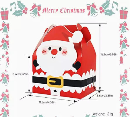 Scatole regalo in cartone natalizio con stampa rotocalco Scatola per ornamenti natalizi 12 * 10 cm